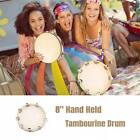 8  Handheld Tambourine Tamborine Single Row Metal Jingles Percussion Instrument