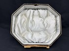 Set Of 6 Antique Sterling Silver Engraved Triangle Napkin Rings  217 Grams