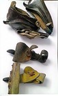Lot Of 5 Vintage Corn Huskers sheaths With Metal Clips  Good Condition