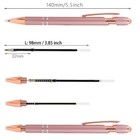 3 85   Plastic Ballpoint Pen Refills For Click Pens Black Ink Medium Tip-10 Pcs