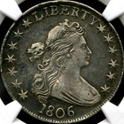 1806 50c Draped Bust Half Dollar H - Ngc Xf Details Pointed 6 No Stem Cc858
