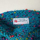 Handmade Kids Teal Confetti Chunky Knit Mock Neck Sweater Barbara Robbins