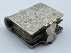 Antique Sterling Silver Folding 6 Frame Photograph Locket In Form Of A Book 