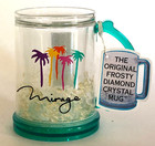 Las Vegas Mirage Hotel Casino Frosty Mug Set Of 2 New Old Stock Palm Trees Cup