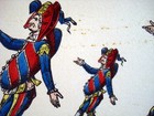 Vintage Imagerie Pellerin Assorted Jesters harlequins Greeting Cards Invkk
