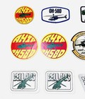 Lot Of Vintage Bell Helicopter Patches   Stickers Oh-58  Arh-70a  406  222