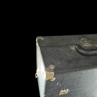 Vtg  Medical Doctor Bag Hard Shell Black Veterinarian W cantilever Trays