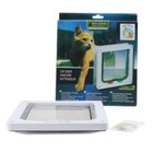 White 4-way Magnetic Lockable Dog Cat Kitty Pet Safe Flap Door Small Medium 12lb