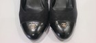 Chanel Classic Black Valvet Cc Logo Cap Toe Quilted Pumps Size Eu 40c Us 9 5