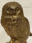 Vintage Brass Owl Heavy Figurine Statue Bookends Doorstop 9    Tall