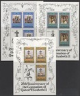 Barbuda 1978 Coronation 25th Anniversary  Set Of 5 Sheets  Mint Mnh