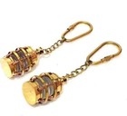 Handicraft Antique Vintage Lantern Design Brass Nautical Assorted Keychain Set 2