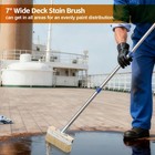 Deck Stain Brush Applicator With 60  Long Handle  7    Wide Deck Paint Brushes    