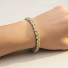 Champagne Sparkle Silver Tennis Bracelet