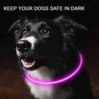 2-pack Led Dog Collar  Light Up Dog Collars rechargeable Dog Lights For Night Wa