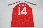 Vintage 90s Adidas Arsenal Fc Jvc Home Soccer Jersey Football L  14 Henry
