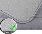 Yimobra Memory Foam Toilet Bath Mat U-shaped  Commode Contour Rug 24 X 20  Grey