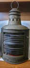 Vintage Perko Marine Navigation Lamps Blue And Red Glass  Boat Lanterns Pair