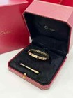 Catier Signature Logo Gold Bracelet  18k Bracelet Rose Gold Plated W  4 Diamond