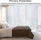 Rabbitgoo Privacy Window Film Frosted Wave Uv Blocking Static Cling Stickers