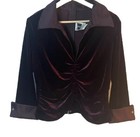             tadashi Shoji Purple Ruched Velvet Top   Maxi Skirt Set Size Pm Euc