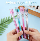 10pcs Random Color Belt Syrin Ge Shaped Gel Neutral Pen  Signature Ballpoint Pen