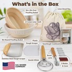 9  Banneton Bread Proofing Basket Set Of 2     Round   Oval Sourdough Starter Kit