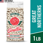 Camellia Brand Dried Great Northern Beans     Premium 16 Ounce  pack Of 2  