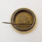 Vintage 40s Christian Pin Pinback Look Up And Hope - V  P  L  Round Flag Cross 