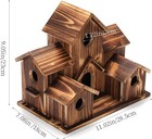 Wooden Multi Chamber Bird House For Outdoor Hanging Garden Decor