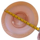 Vtg Depression Pink Glass Mayo Bowl Underplate Only Gold Encrusted Cake Plate