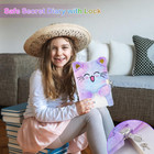 Happy Cat Secret Diary With Lock Gift Journal Notebook Stickers Pen Coin Purse
