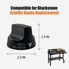 Yholsdas Gas Griddle Burner Knobs Replacement For 4 7  X X 2   Black