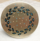 Vintage Unused Silver Plated   Enamel Zell Powder Compact