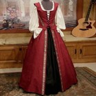 Renaissance Medieval Witch Fancy Dress Costume Gothic Victorian Long Dress Women