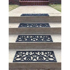 Rubber Stair Tread Cover Scrollwork Non Slip Outdoor Heavy Duty 30x9 Set Of 4