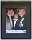 Steve Austin Mike Tyson Dual Autograph Wrestlemania Xiv 8x10 Photo Framed 11x14