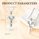 Cross Cremation Jewelry Cross Urn Necklace For Human  pet Ashes Keepsake Pendant
