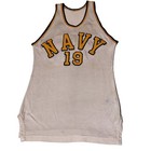 Navy Usn Number 19 Basketball Jersey Sz 40 1950s Vintage Wilson - Imperfect