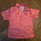 Exarus Pink   Red Heart Satin Pajama Set