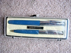 Vintage Sheaffer Stylist Cartridge Fountain Pen   Pencil Set Nice Usa