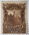 Travelstamps  1893 Nicaragua Stamps Scott  57  1 Peso  Mint  Og  Hinged