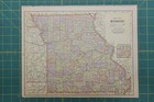 Missouri Iowa Vintage Original Antique 1892 Popular World Atlas Map Lot