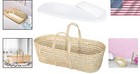 Elegant Wicker Look Baby Carrier - Breathable Moses Basket With Mattress   Sheet