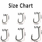 160 Offset Circle Fishing Hooks box - Black High Carbon Steel  Sizes  1-5 0
