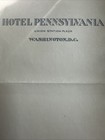 Hotel Pennsylvania Washington Dc Blank Letterhead 1940s - Letterfolded Htf 