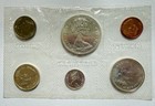 1965 Royal Canadian Mint Canada 6-coin Silver Prooflike Set In Cello Small Beads