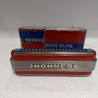 Vintage 1940 s Hohner Echo Elite Harmonica Key Of A   D Art Deco W original Box