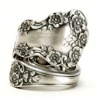Estate Vintage Valentine Ring Creative Plum Flower Shape Ring 925 Silver Plated