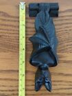 Black Cast Iron Front Door Knocker  bat Style  Halloween Goth Gothic Oddities 